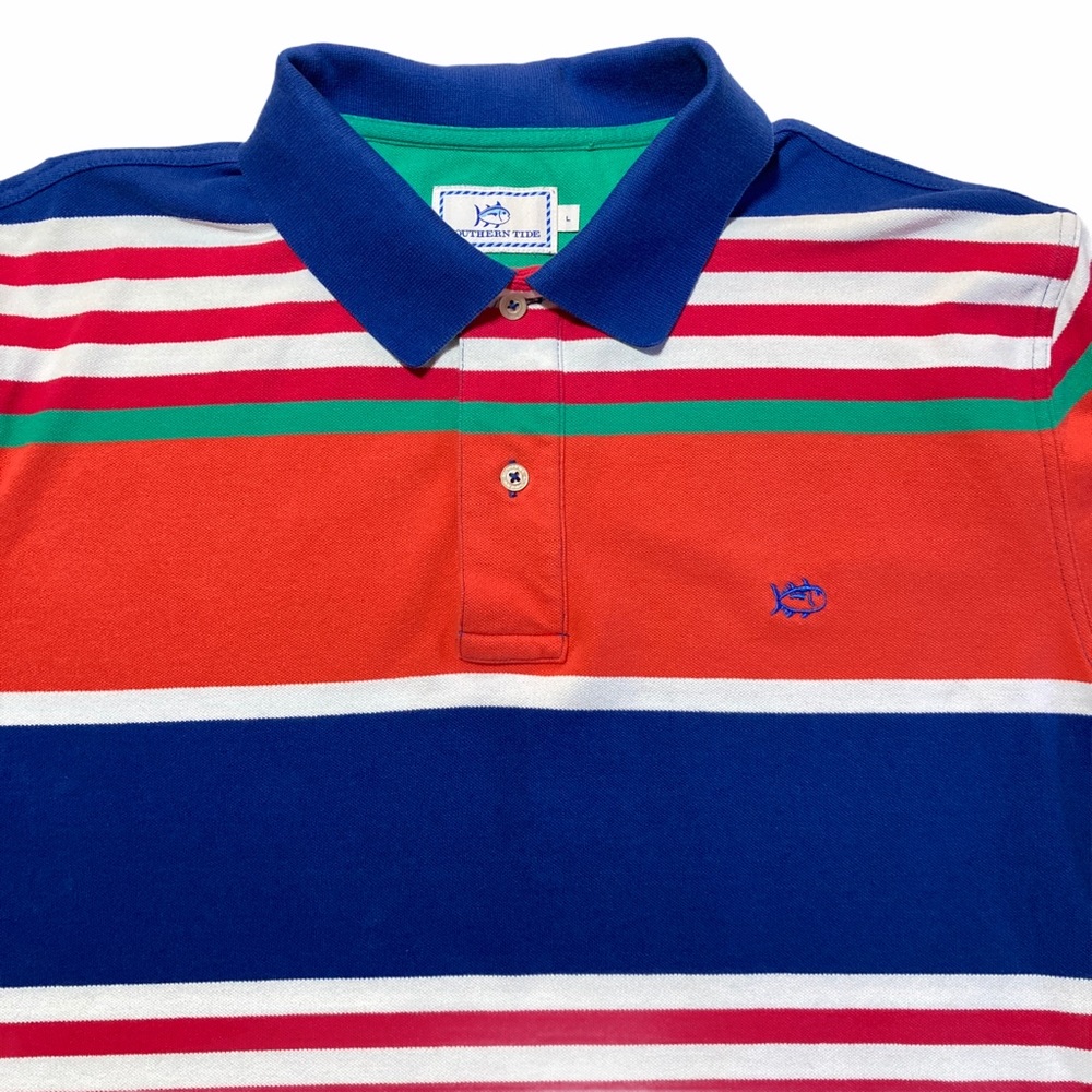Southern Tide Multicolor Striped Polo Shirt